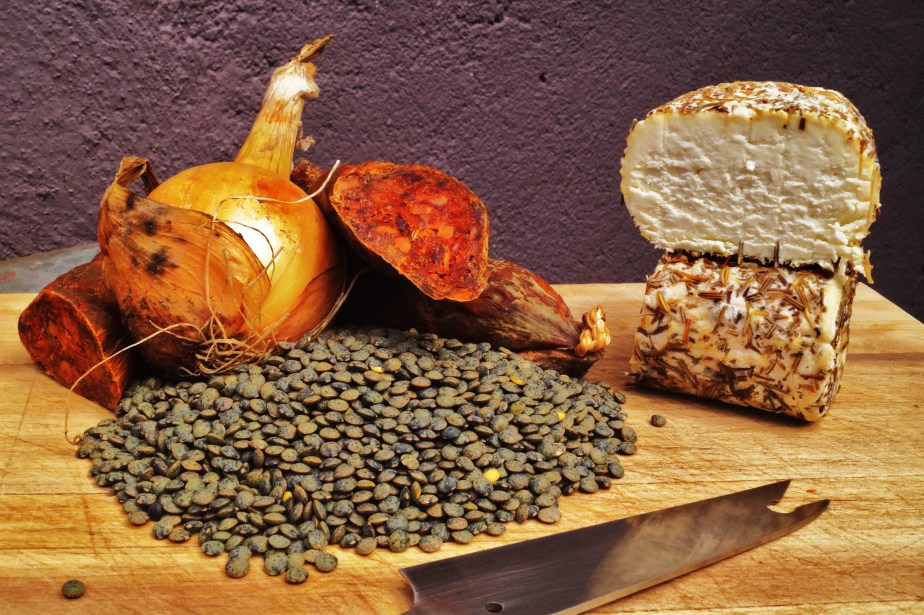 Lentils Chorizo Goat's Cheese