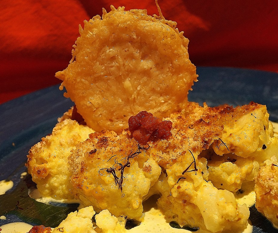 Cauliflower and saffron gratin