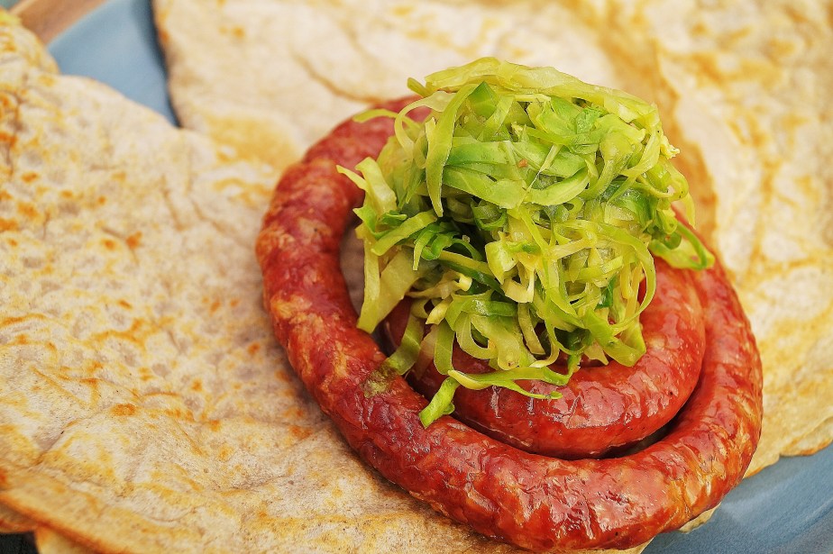 Sausage and braised cabbage