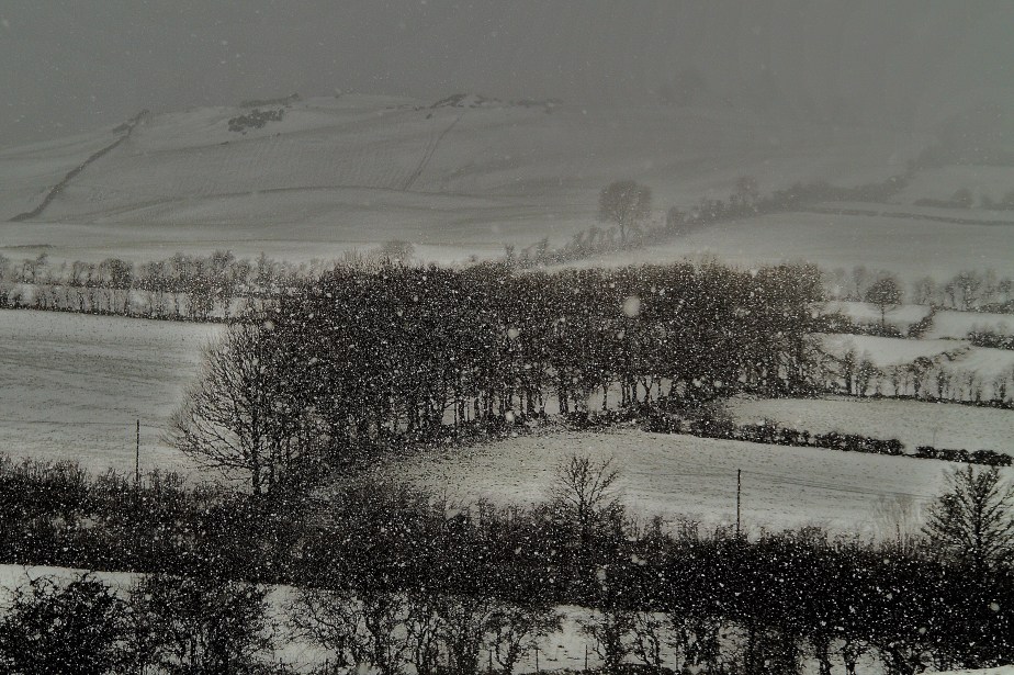 Snow shower in Ireland
