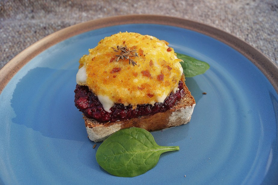 Killeen Fritter and Beetroot Pesto