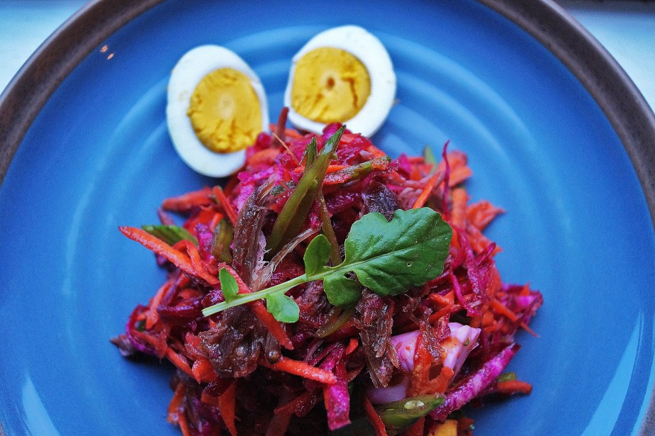 Duck Confit and cheese salad...